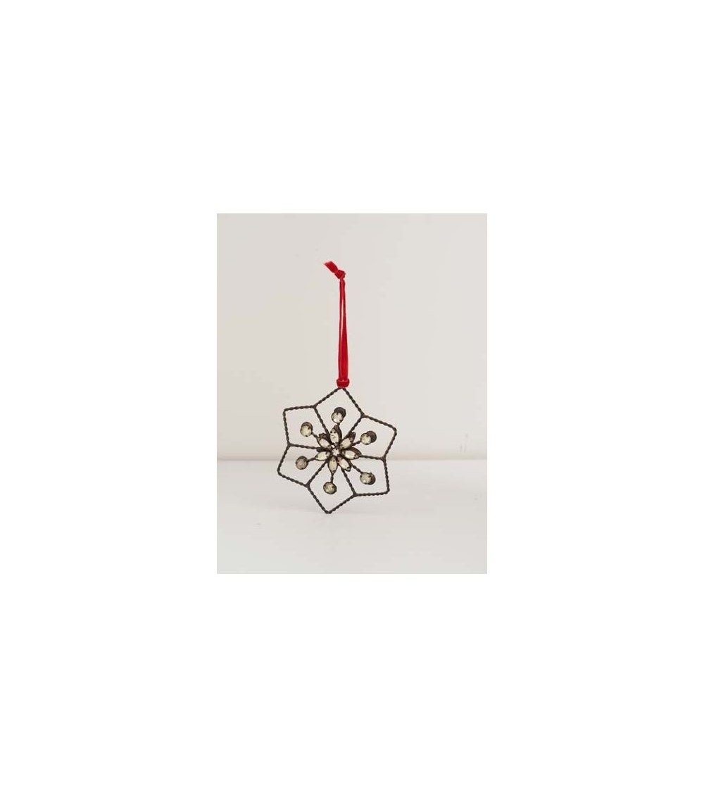 Suspension étoile et fleur de diamants