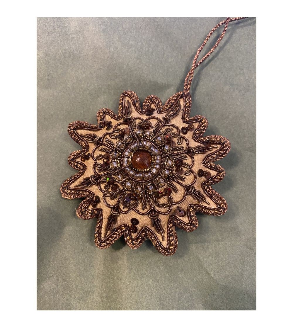 suspension soleil velours & perles