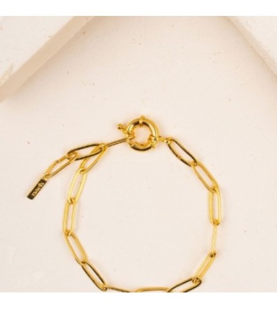 bracelet chaine nue laiton doré