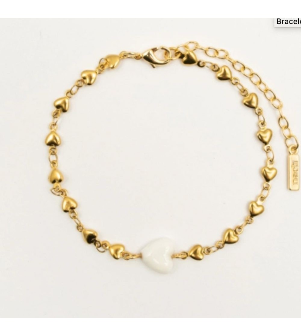 bracelet coeur blanc st val