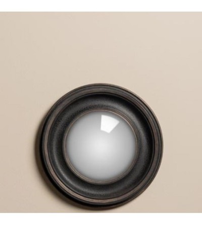 Miroir convexe patine noire 29cm
