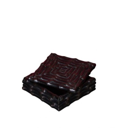 Boite noire style bambou peint