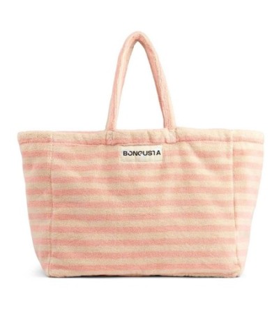 Sac week-end éponge rose et blanc