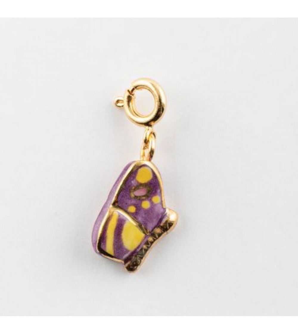 papillon violet et jaune charm's