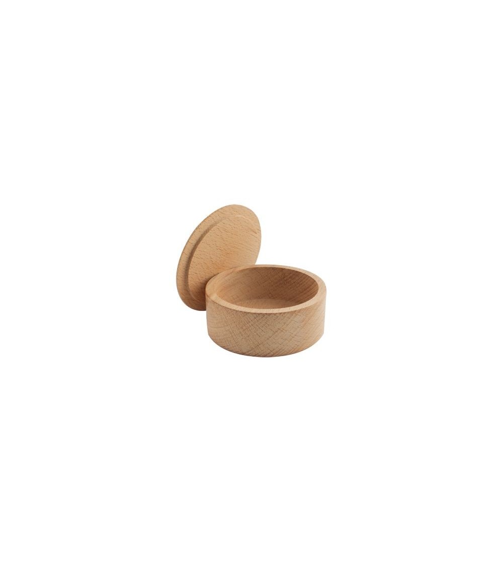 Porte-savon de rasage, avec couvercle bois de hêtre non traité