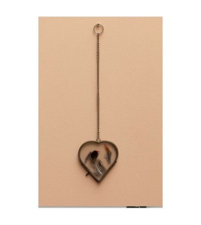 petit coeur porte photo à suspendre