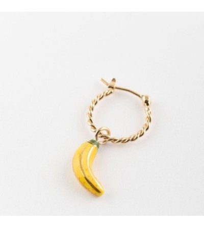 Boucle d'oreille mini créole banane