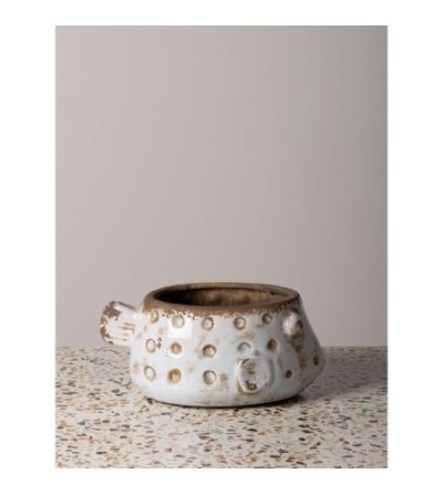 Petit cache pot poisson blanc