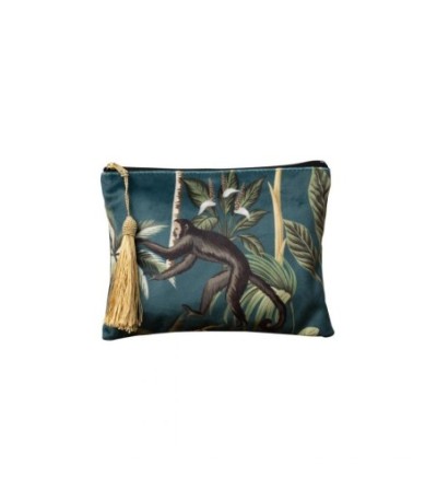 Pochette singe et pompom or