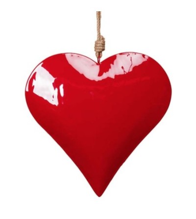 Suspension coeur rouge XXL