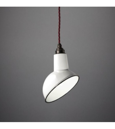 Suspension cloche d'angle blanche PM