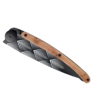 couteau Deejo, 37g, Black, Genévrier, Art déco