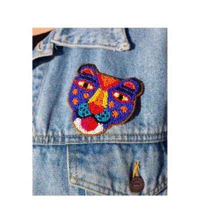Broche jaguar bleu