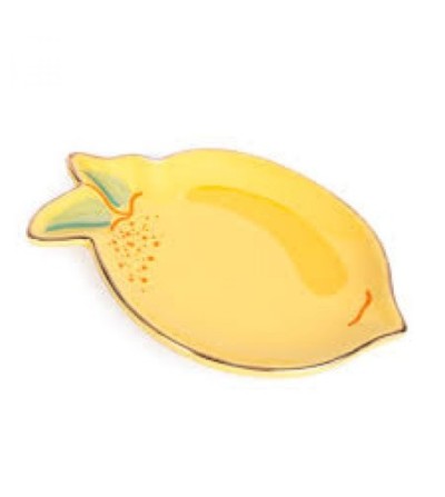 Petit plateau à bijoux citron