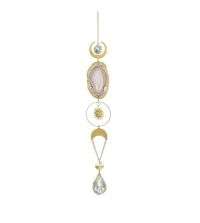 Sun catcher agate grises et blanches