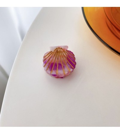 Mini pince à cheveux petit coquillage rose