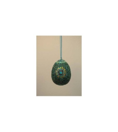 oeuf en perles Paon